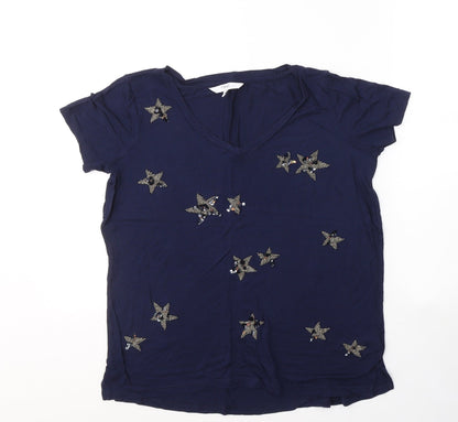 Womens UK Size 6 NEXT Blue Basic T-Shirt