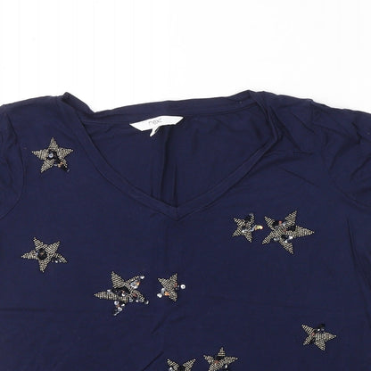 Womens UK Size 6 NEXT Blue Basic T-Shirt