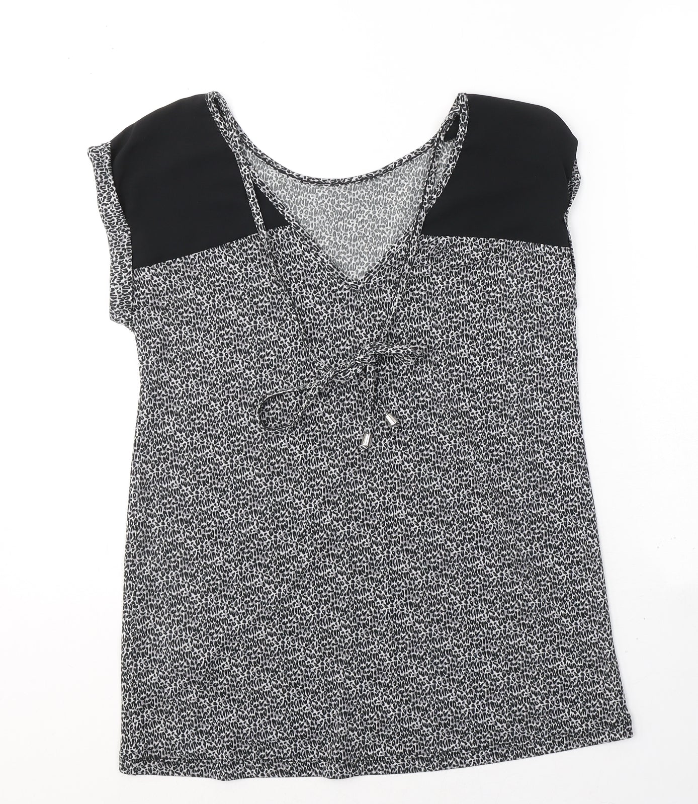 Womens UK Size XS Oasis Black Basic Blouse
