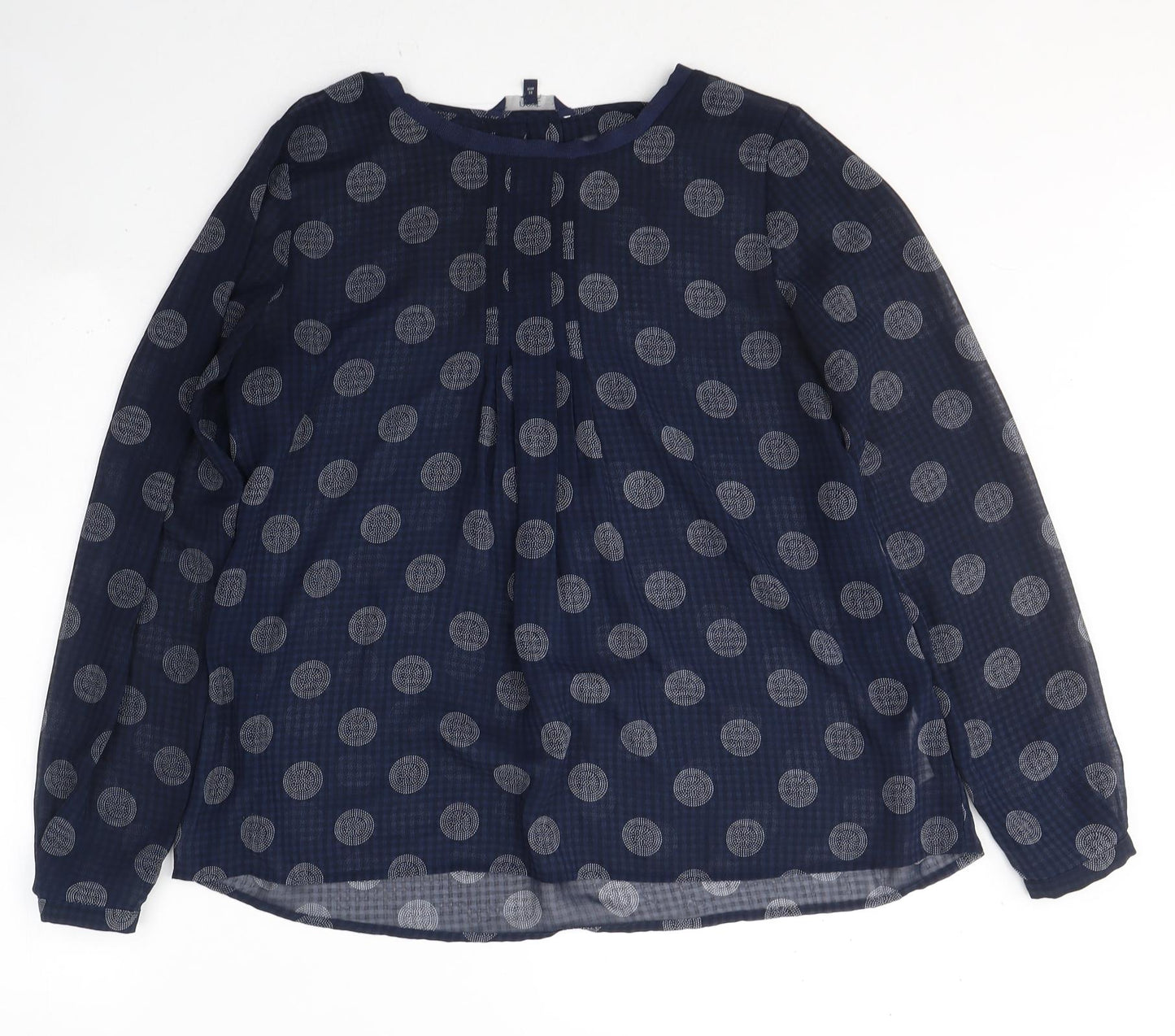 Womens UK Size 10 NEXT Blue Basic Blouse