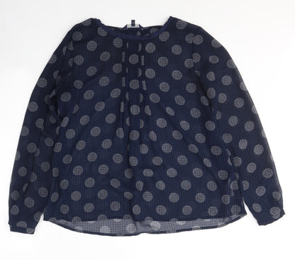Womens UK Size 10 NEXT Blue Basic Blouse