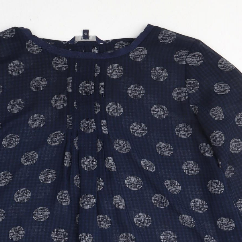 Womens UK Size 10 NEXT Blue Basic Blouse