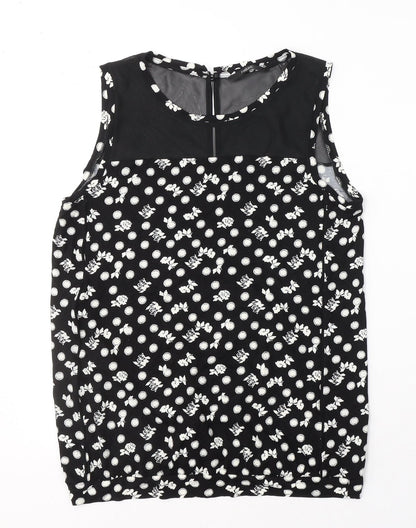 Womens UK Size 10 NEXT Black Basic Blouse