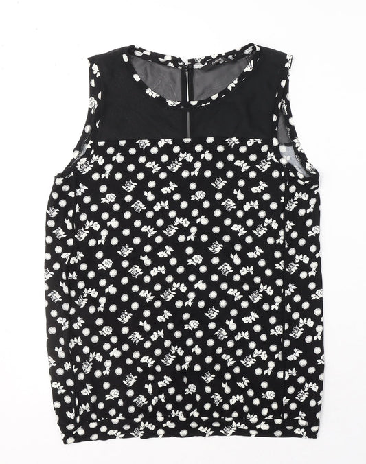 Womens UK Size 10 NEXT Black Basic Blouse