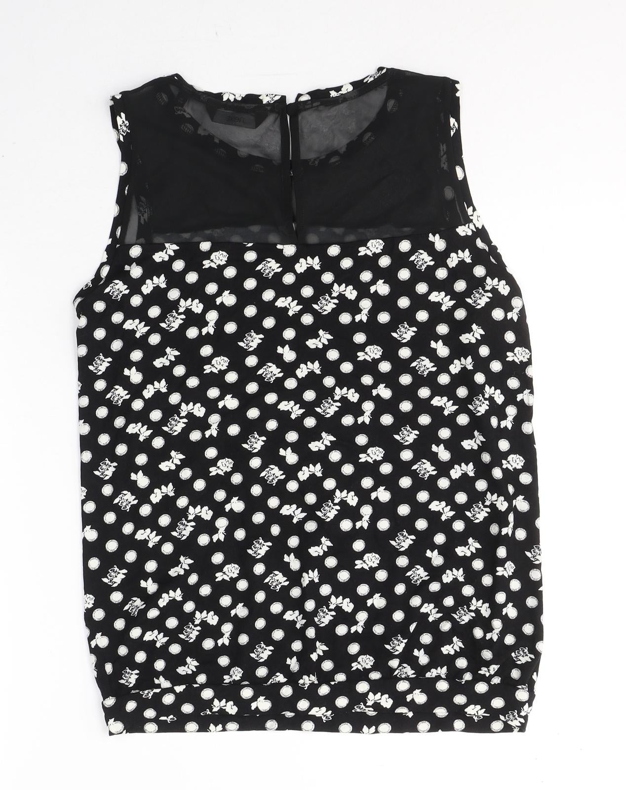 Womens UK Size 10 NEXT Black Basic Blouse