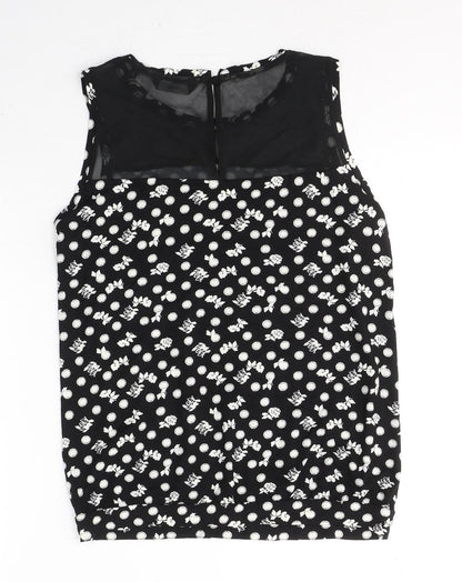 Womens UK Size 10 NEXT Black Basic Blouse