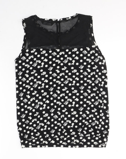 Womens UK Size 10 NEXT Black Basic Blouse