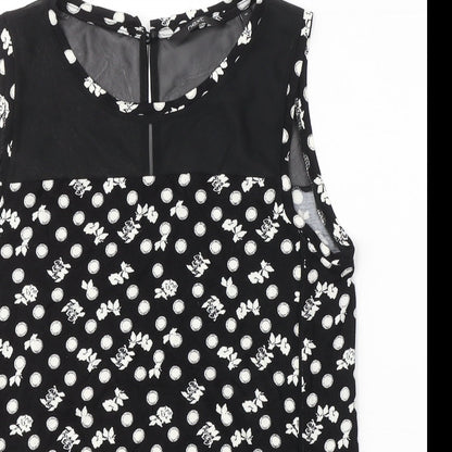Womens UK Size 10 NEXT Black Basic Blouse