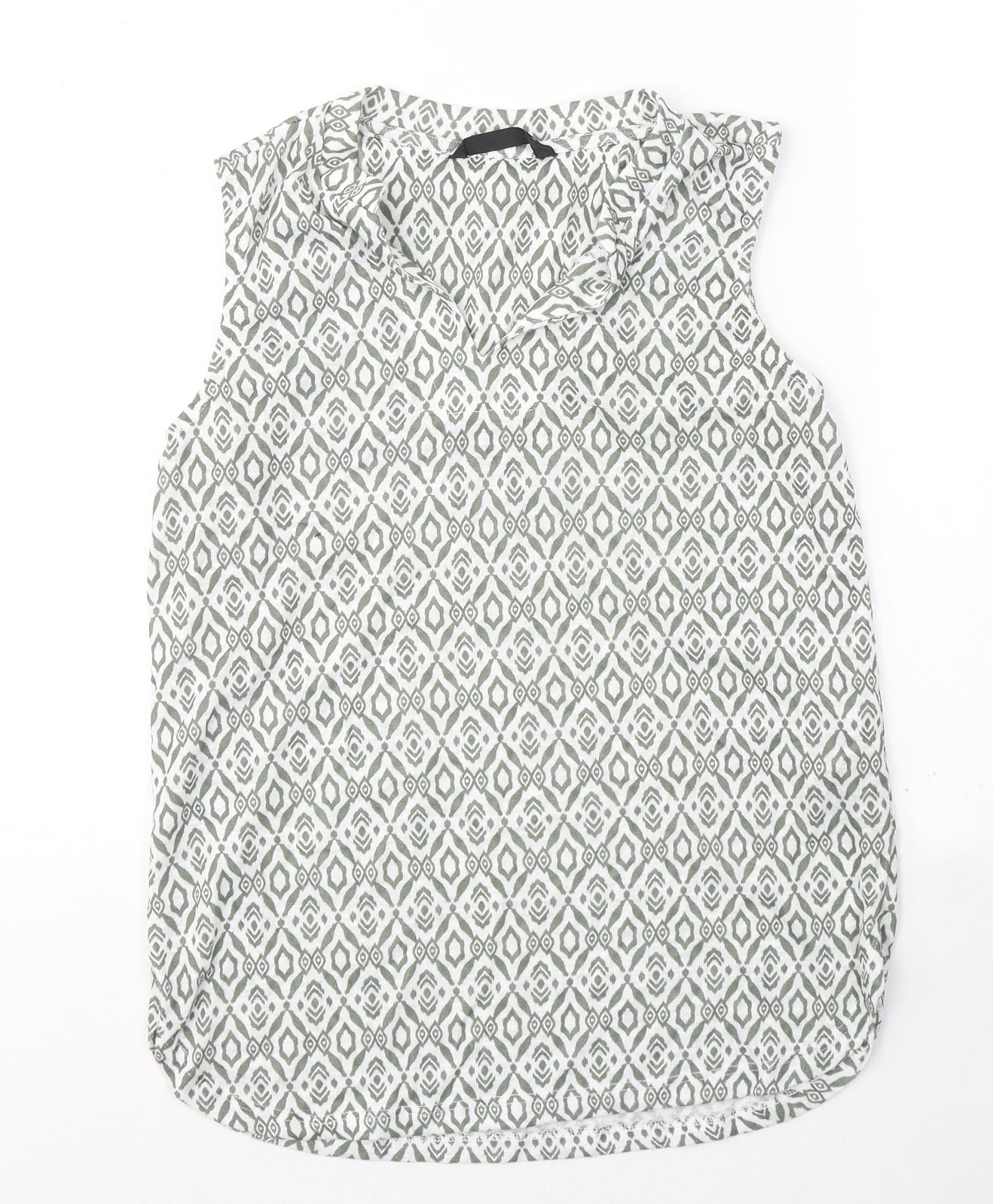 Womens UK Size 8 Dunnes Stores Green Basic Tank