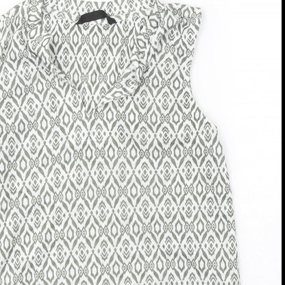 Womens UK Size 8 Dunnes Stores Green Basic Tank