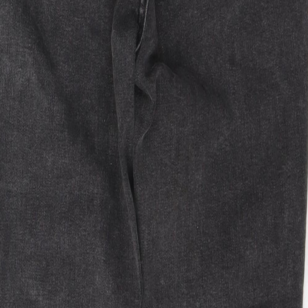 NEXT Womens Black  Cotton Skinny Jeans Size 8 L28 in Regular Button