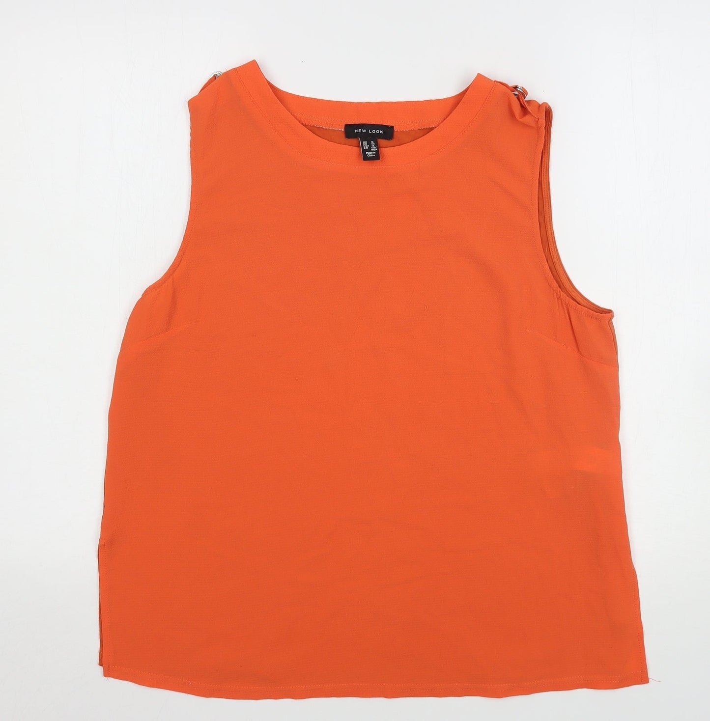 Womens UK Size 16 New Look Orange Basic Tank