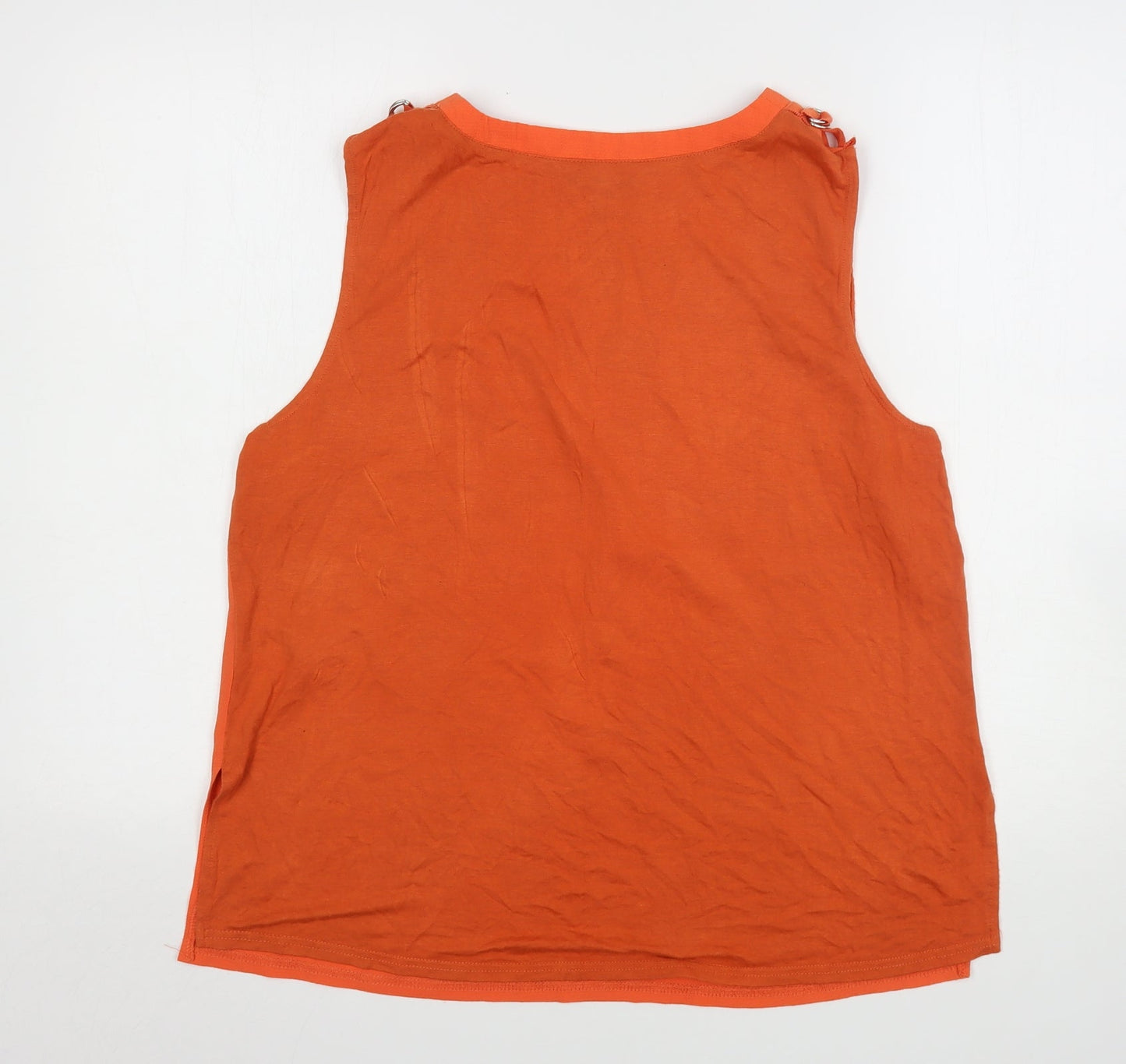 Womens UK Size 16 New Look Orange Basic Tank
