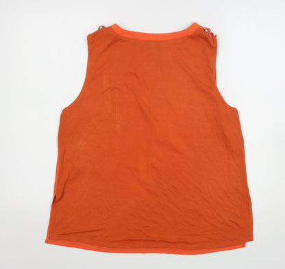 Womens UK Size 16 New Look Orange Basic Tank