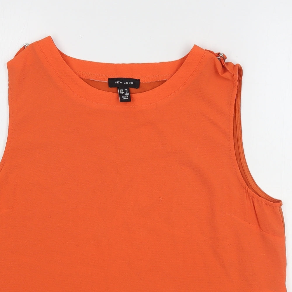 Womens UK Size 16 New Look Orange Basic Tank