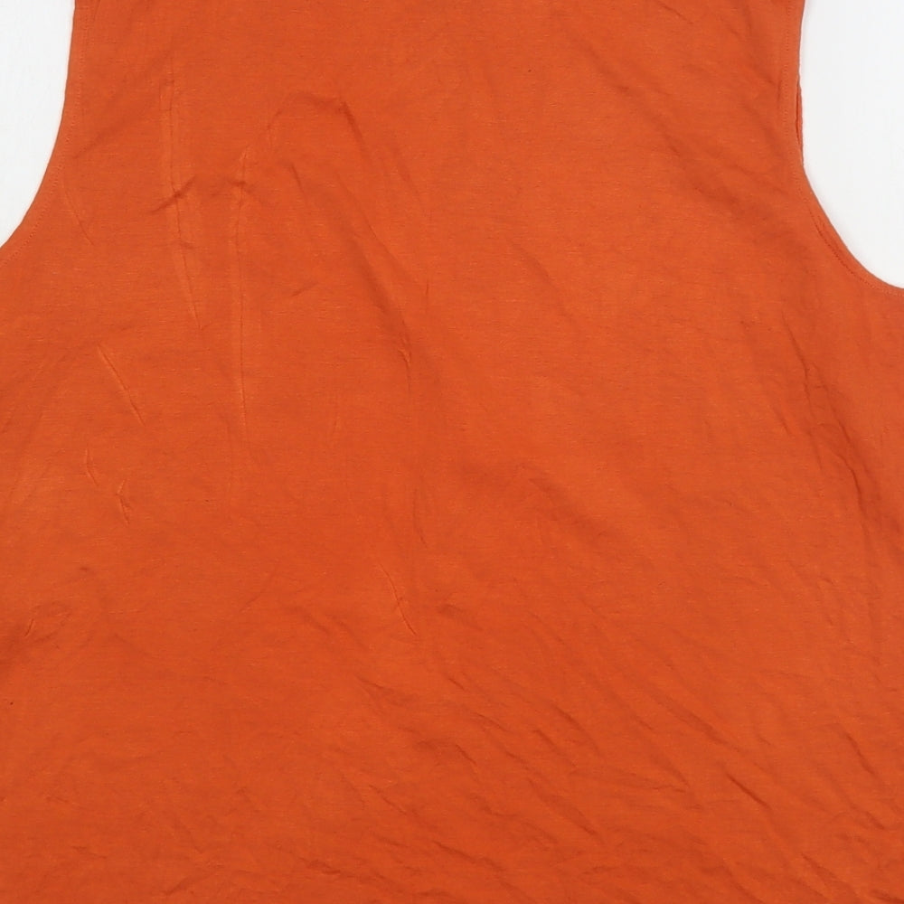 Womens UK Size 16 New Look Orange Basic Tank