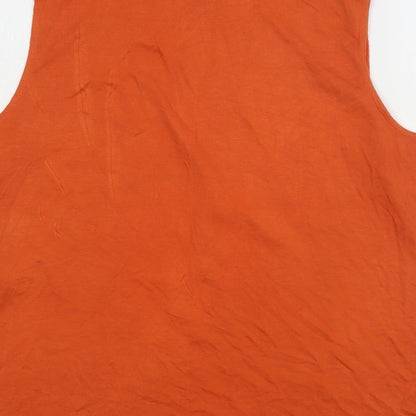 Womens UK Size 16 New Look Orange Basic Tank