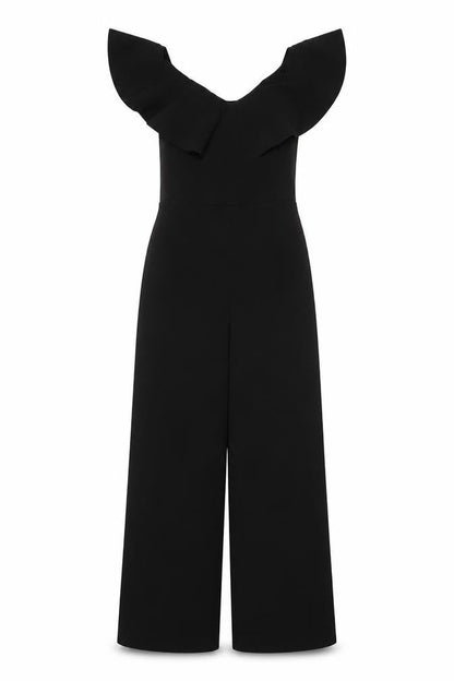 Womens UK Size 4 H&M One-Piece Black Jumpsuit