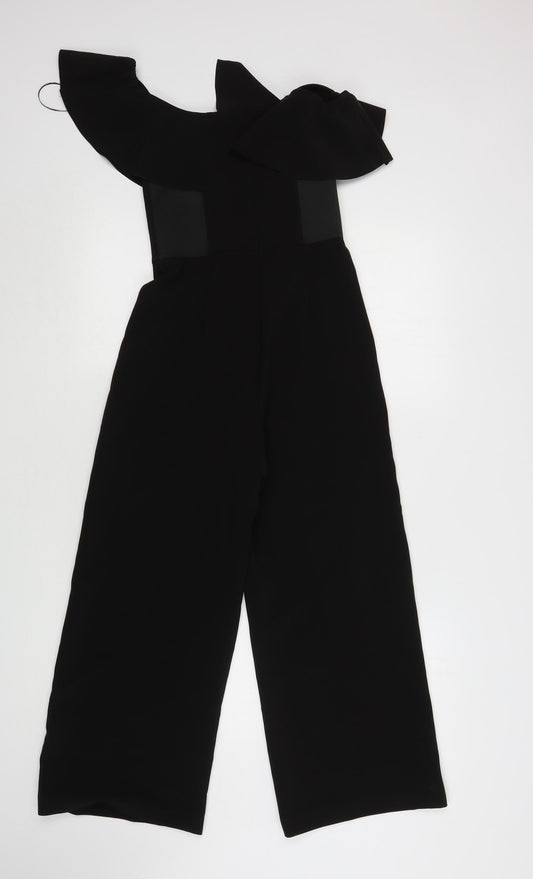 H&M Womens Black  Polyester Jumpsuit One-Piece Size 4 L24 in