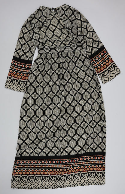 Glamorous Womens Multicoloured Geometric Polyester A-Line  Size XS  Round Neck