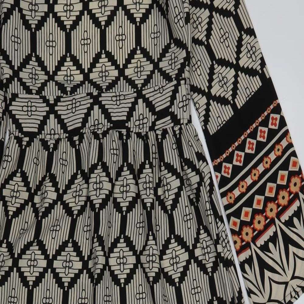 Glamorous Womens Multicoloured Geometric Polyester A-Line  Size XS  Round Neck