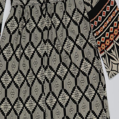 Glamorous Womens Multicoloured Geometric Polyester A-Line  Size XS  Round Neck