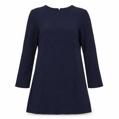 H&M Womens Blue  Viscose A-Line  Size 6  Round Neck