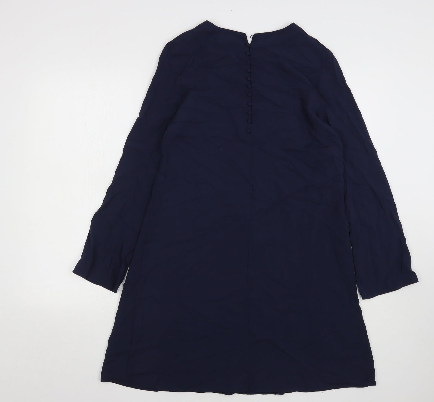 H&M Womens Blue  Viscose A-Line  Size 6  Round Neck