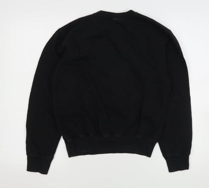 Famona Womens Black  Cotton Pullover Sweatshirt Size XS   - Queen