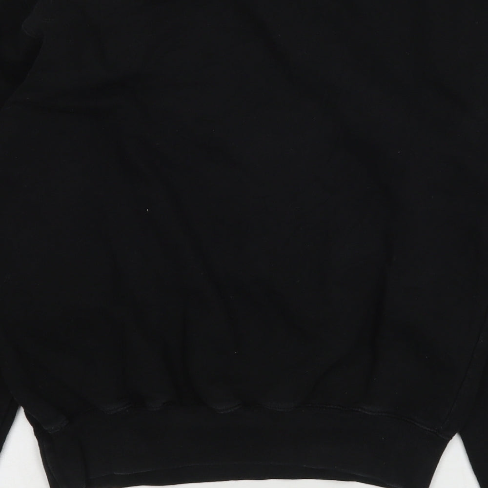 Famona Womens Black  Cotton Pullover Sweatshirt Size XS   - Queen