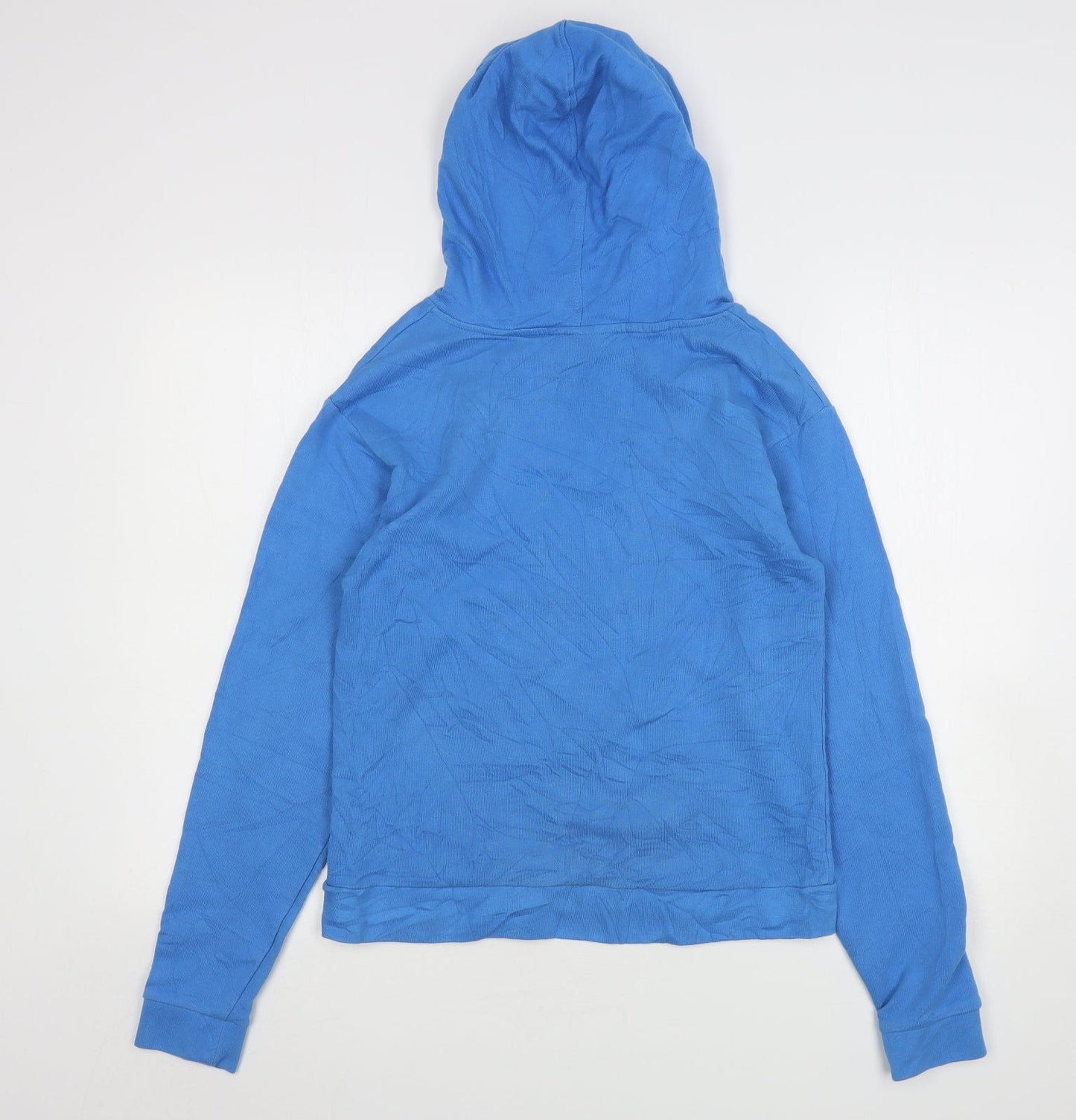 Topshop Womens Blue  Cotton Pullover Hoodie Size 6