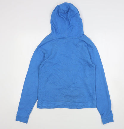 Topshop Womens Blue  Cotton Pullover Hoodie Size 6