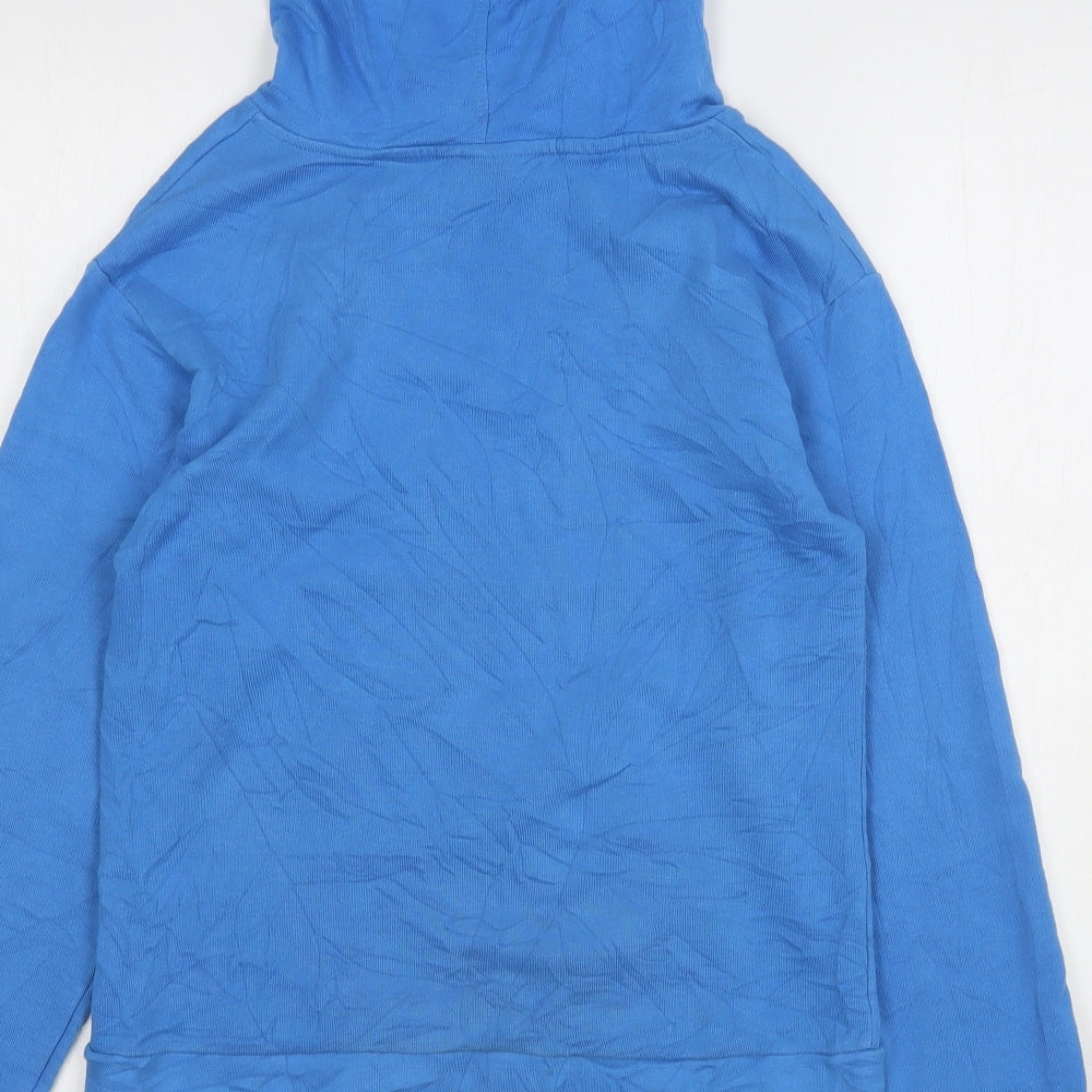 Topshop Womens Blue  Cotton Pullover Hoodie Size 6