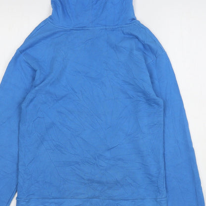 Topshop Womens Blue  Cotton Pullover Hoodie Size 6