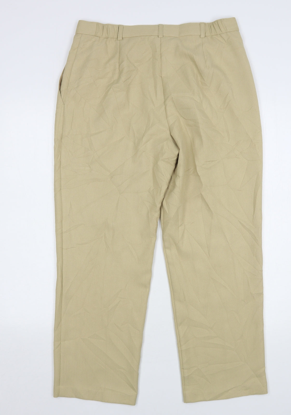 Womens UK Size 14 Marks and Spencer Regular Fit  Beige Trousers