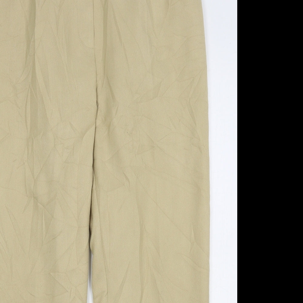 Womens UK Size 14 Marks and Spencer Regular Fit  Beige Trousers