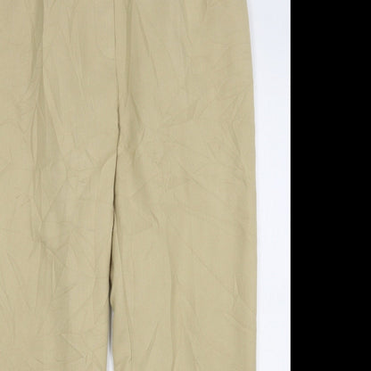 Womens UK Size 14 Marks and Spencer Regular Fit  Beige Trousers