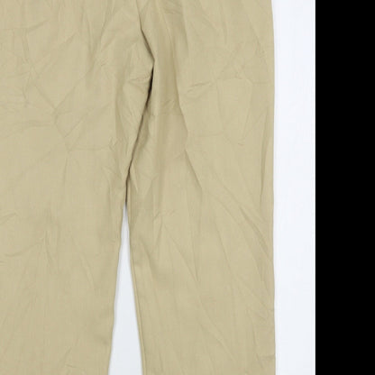 Womens UK Size 14 Marks and Spencer Regular Fit  Beige Trousers