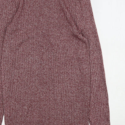 Topman Mens Red Round Neck  Acrylic Pullover Jumper Size L