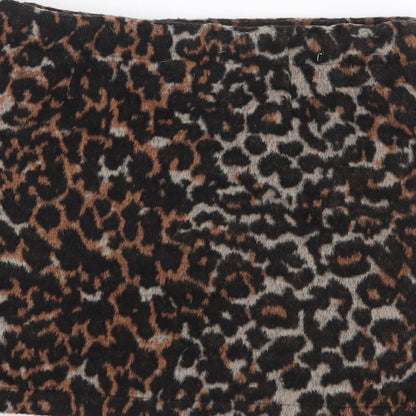 NEXT Girls Brown Animal Print Polyester A-Line Skirt Size 11 Years  Regular Zip
