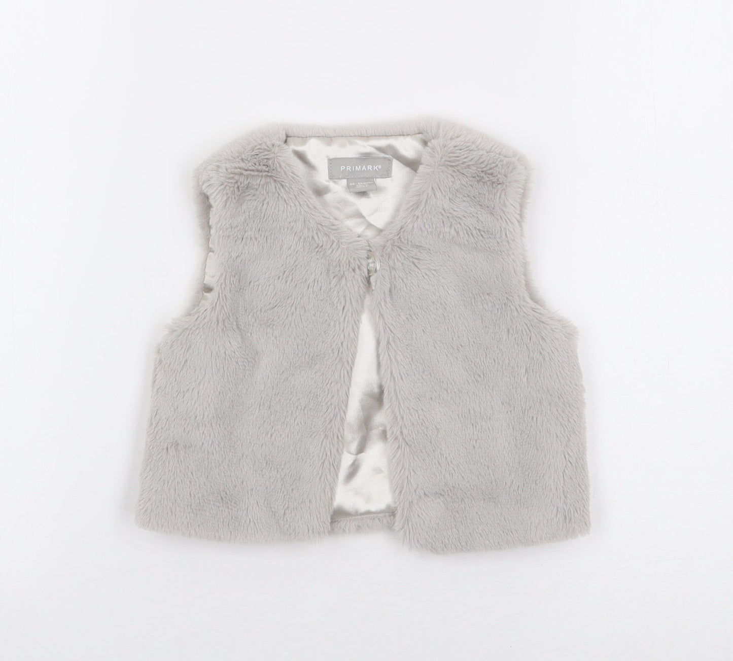 Primark Boys Grey   Gilet Waistcoat Size 24 Months   Button