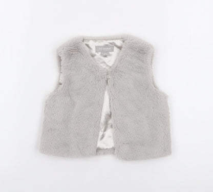 Primark Boys Grey   Gilet Waistcoat Size 24 Months   Button