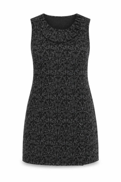 Select Womens Grey Floral Polyester Bodycon  Size 10  Roll Neck Pullover
