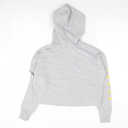 New Look Girls Grey  Cotton Pullover Hoodie Size 12-13 Years  Pullover