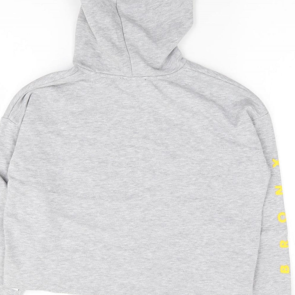New Look Girls Grey  Cotton Pullover Hoodie Size 12-13 Years  Pullover