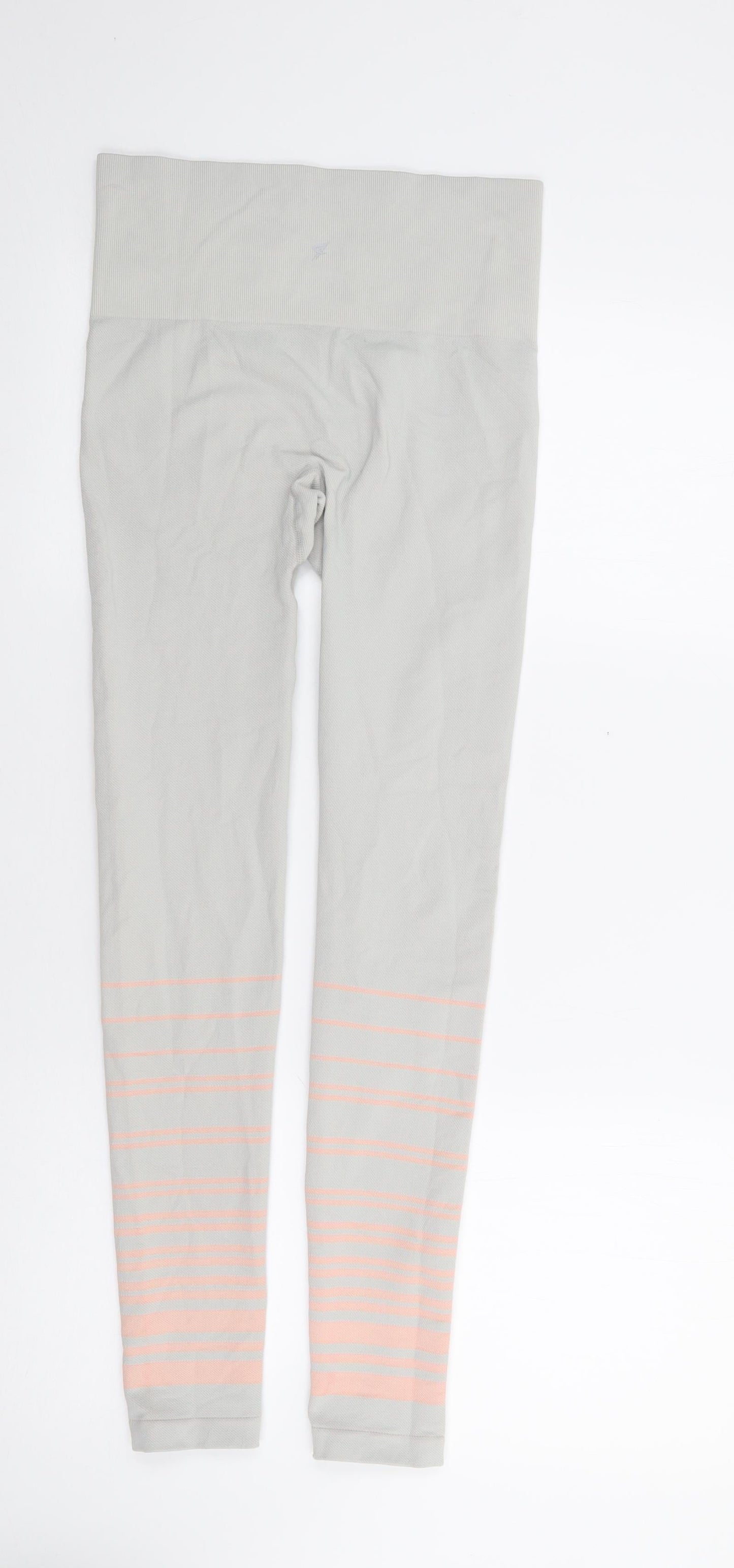 Preworn Womens Beige Striped Polyester Jogger Leggings Size S L27 in Regular
