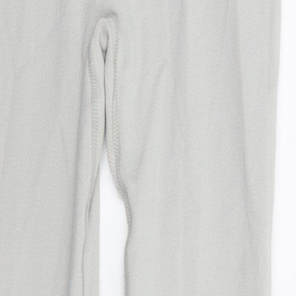 Preworn Womens Beige Striped Polyester Jogger Leggings Size S L27 in Regular