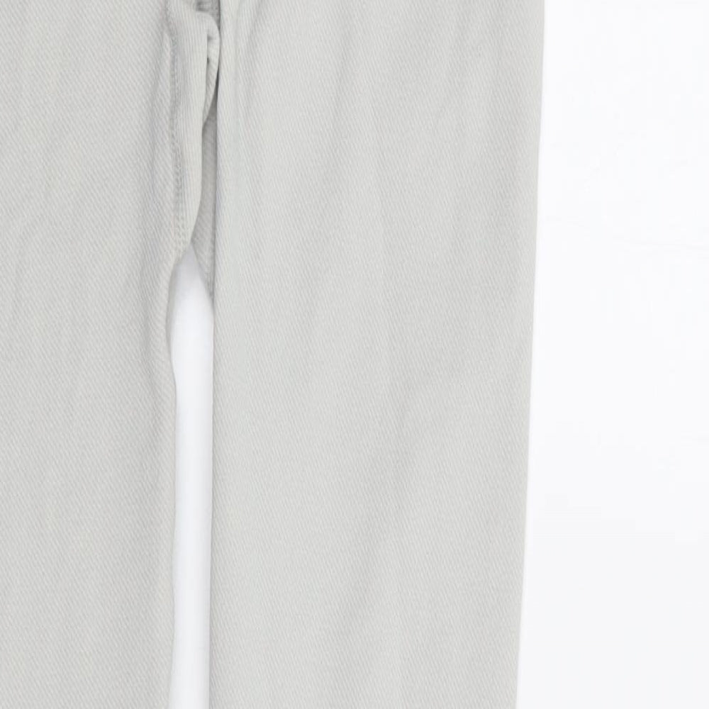 Preworn Womens Beige Striped Polyester Jogger Leggings Size S L27 in Regular