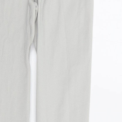 Preworn Womens Beige Striped Polyester Jogger Leggings Size S L27 in Regular