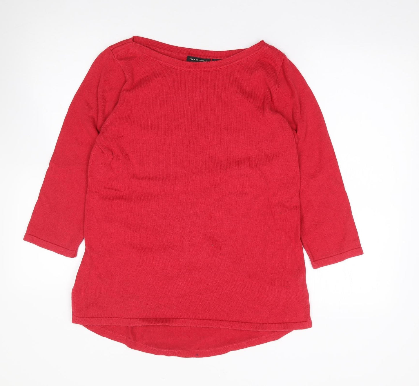 Womens UK Size S Jeanne Pierre Red Pullover Jumper